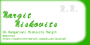 margit miskovits business card